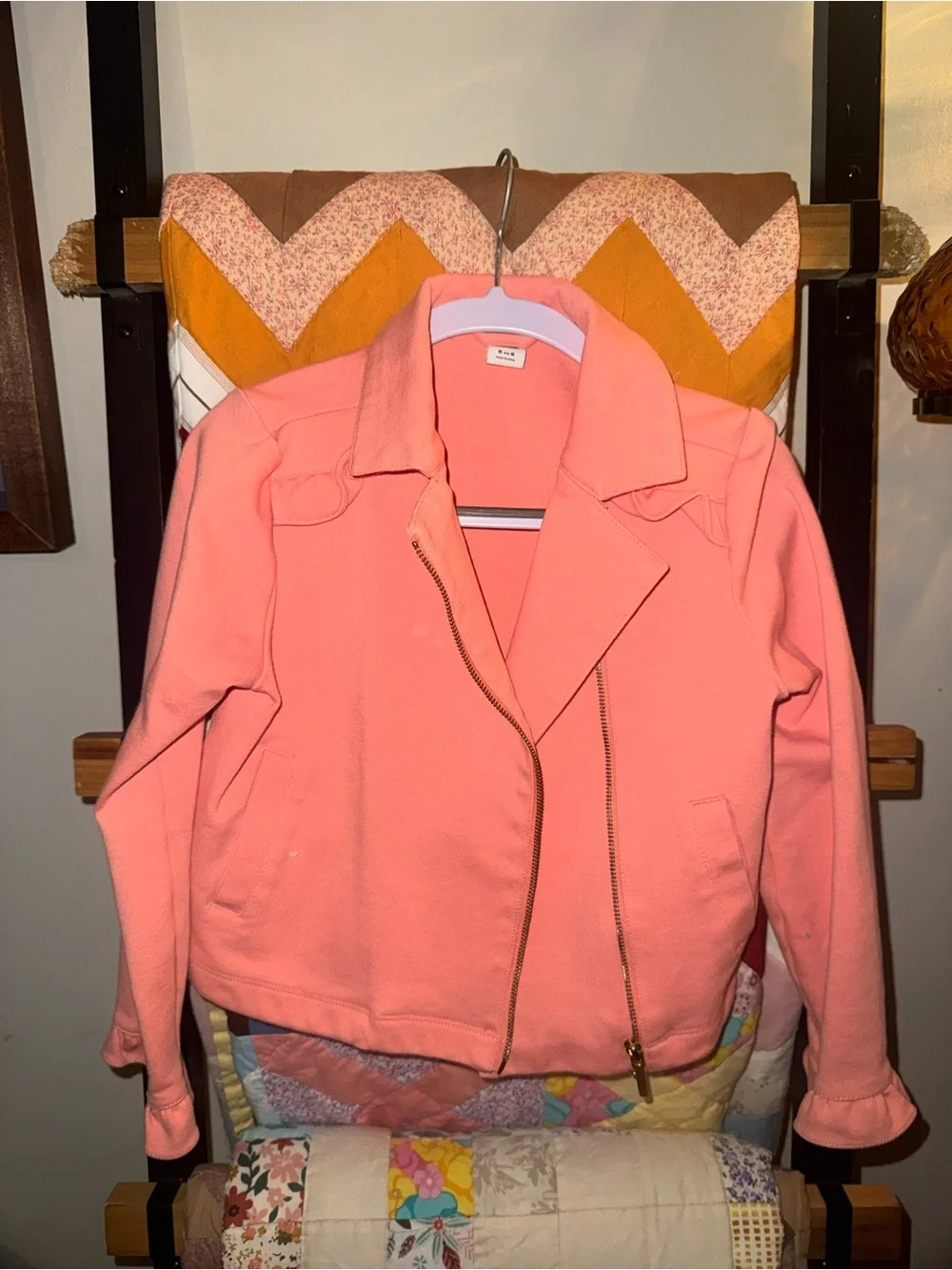 Janie and Jack Coral Pink Moto-Style Jacket